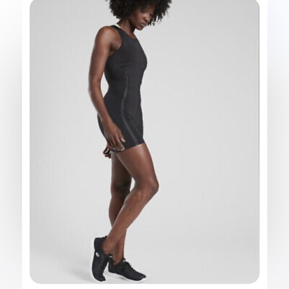 ATHLETA Lightning Unitard in Supersonic Black Size Small
